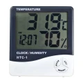 Elektroniczny termometr i higrometr pokojowy z wyświetlaczem LCD, funkcją czasu 12h/24h, pamięcią wartości MAX/MIN oraz graficznym wskaźnikiem komfortu.