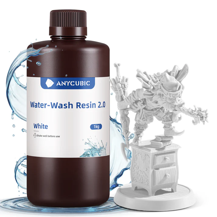 Anycubic Water Washable 2.0 White 1kg - Łatwe czyszczenie wodą