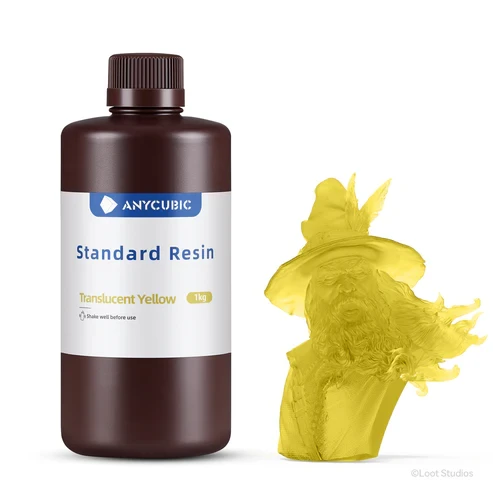 Anycubic Standard Translucent Yellow 1kg - Uniwersalna żywica Anycubic Standard
