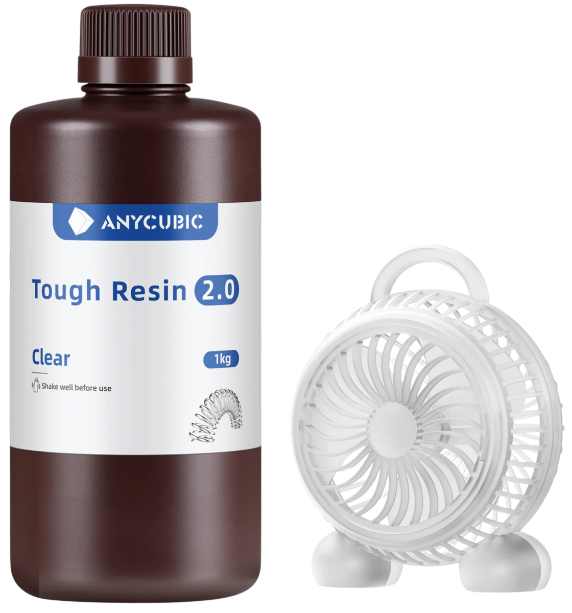 Żywica Anycubic Tough 2.0 Clear 1 kg z przykładowym wydrukiem