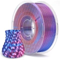 Filament Elegoo PLA Silk Blue Purple 1kg - jedwabisty filament do drukarki 3D FDM z efektem niebiesko-fioletowego połysku i gładkim wykończeniem modeli.