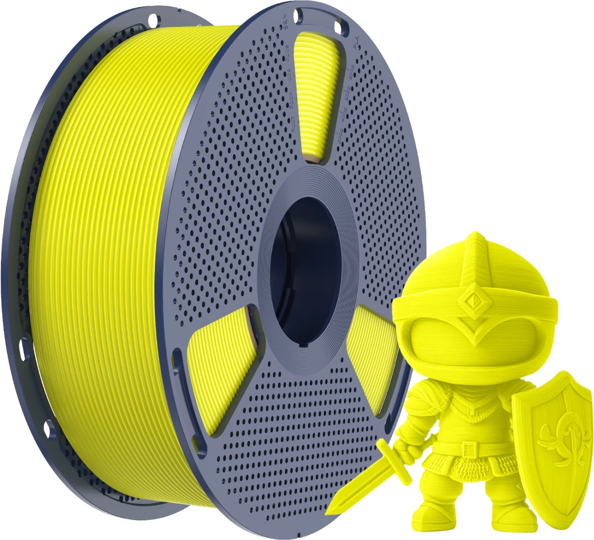 Filament Sunlu PLA+ Yellow Wysoka wytrzymałość – odporny na uderzenia i zewnętrzne naciski.