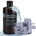 Żywica UV Elegoo Water Washable Ceramic Grey 1kg do drukarki 3D LCD DLP – wodna żywica o wysokiej precyzji, gładkiej powierzchni i łatwym czyszczeniu bez IPA.