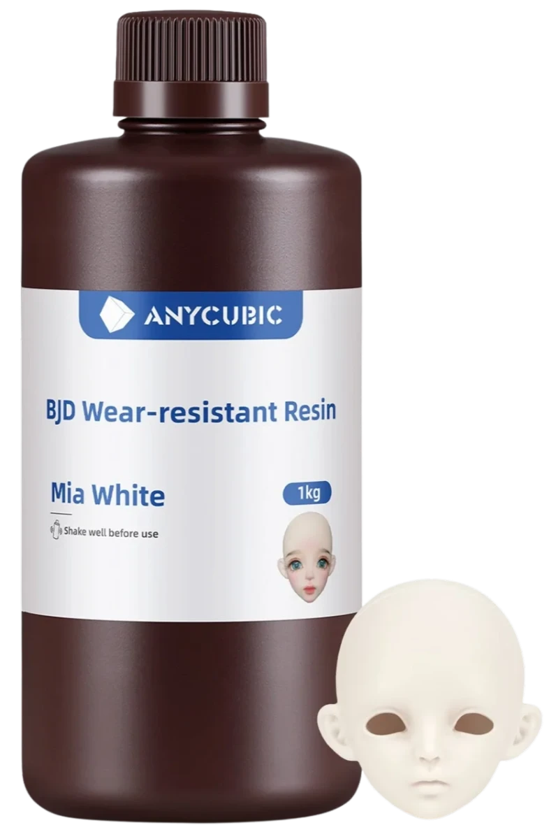 Anycubic BJD Wear-Resistant Mia White 1kg - Odporność na zużycie i brak pylenia