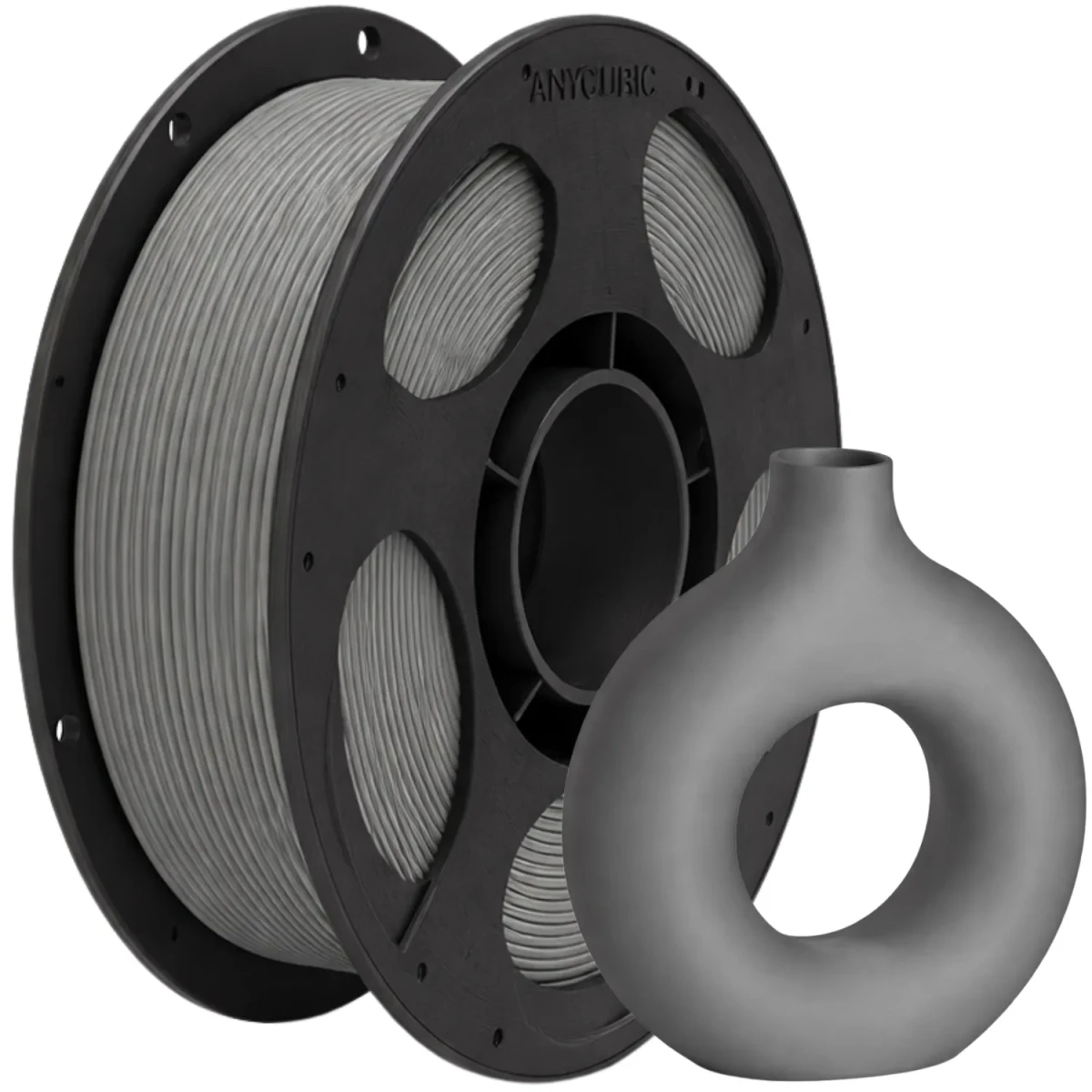 Filament Anycubic PLA Matte Nardo Grey 1kg – matowa szpula filamentu 1.75 mm w nowoczesnym szarym kolorze, idealna do estetycznych wydruków 3D FDM