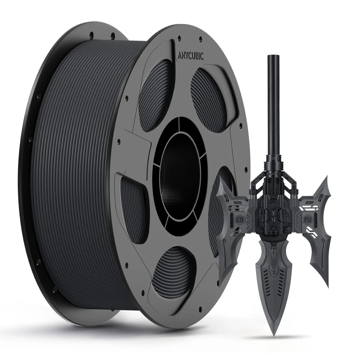 Szpula filamentu Anycubic PLA-CF Lava Grey 1kg – szary materiał z włóknem węglowym do drukarki 3D FDM