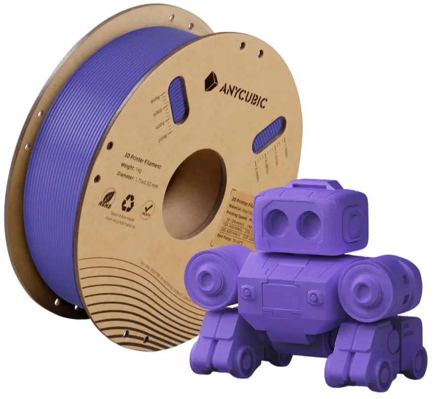 Filament Anycubic PLA High Speed Purple 1kg do szybkiego druku 3D i precyzyjnych wydruków