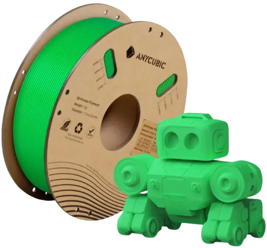 Zielony filament Anycubic PLA High Speed 1,75 mm do drukarek 3D FDM wysokiej prędkości
