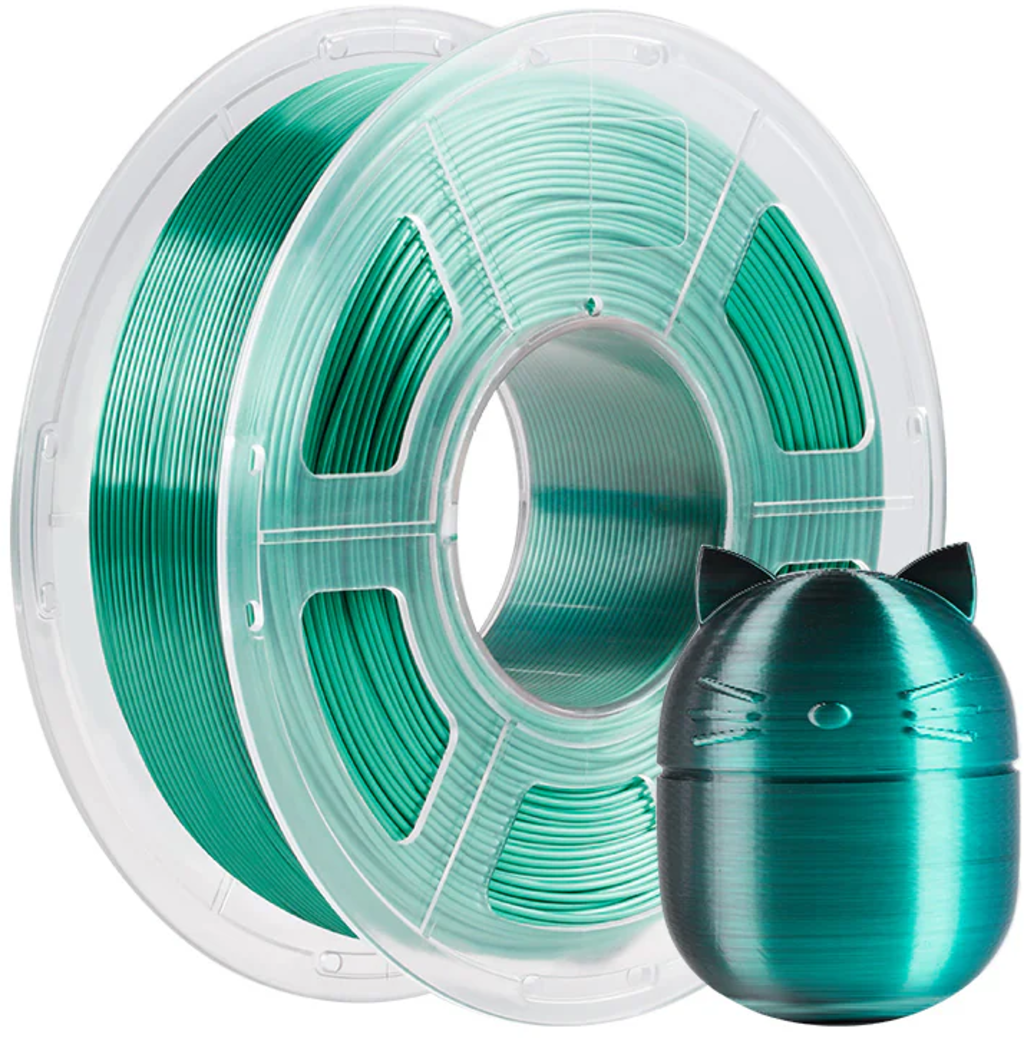 Filament Anycubic PLA Silk Dual-Color Black-Green 1kg z efektem gradientu
