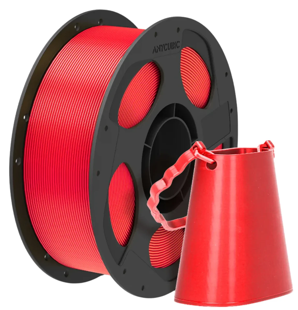Filament Anycubic PLA Silk Christmas Red Czerwony 1kg do drukarki 3D z jedwabistym połyskiem
