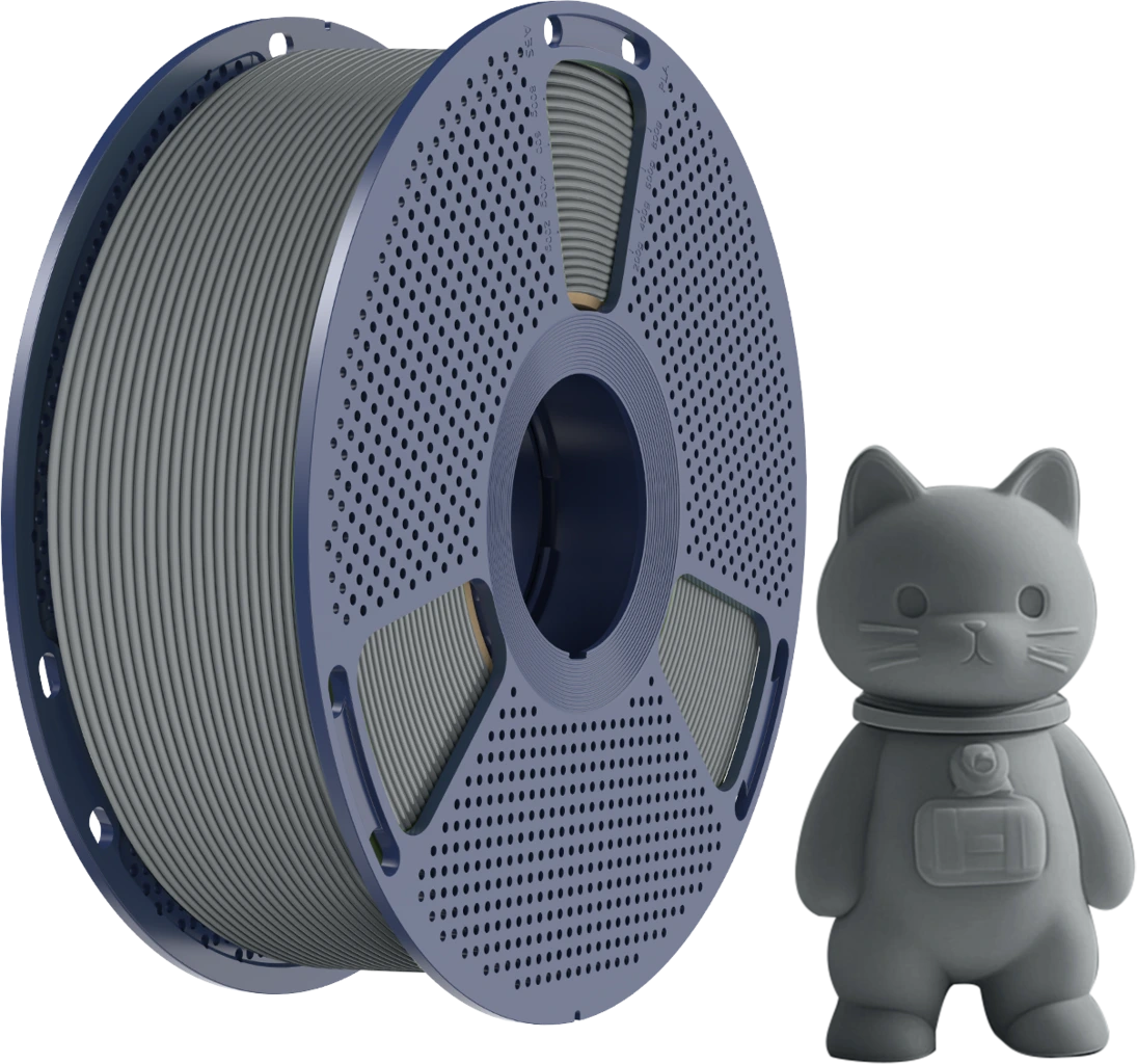 Filament Sunlu PLA Matte Grey 1kg - Wysoka jakość warstw i detali
