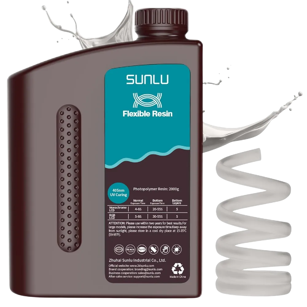 Sunlu Flexible Grey 1kg - Wyjątkowa elastyczność