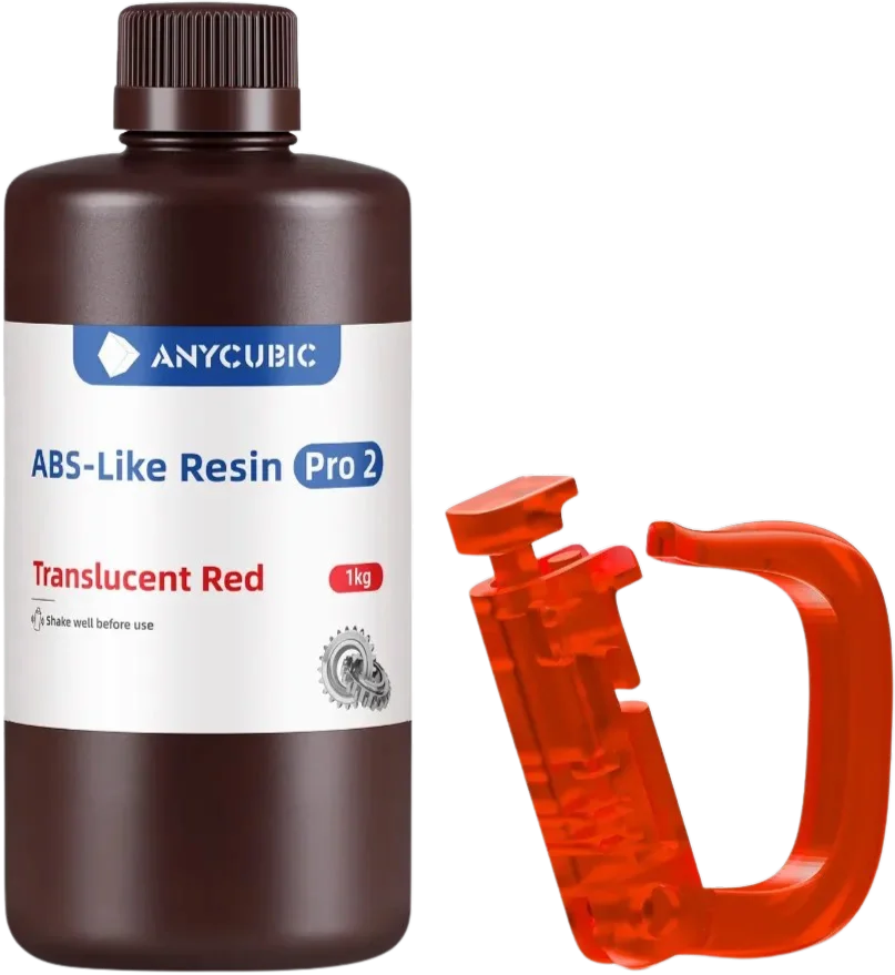 Anycubic Abs-like Pro 2 Translucent Red 1kg - Wysoka odporność mechaniczna