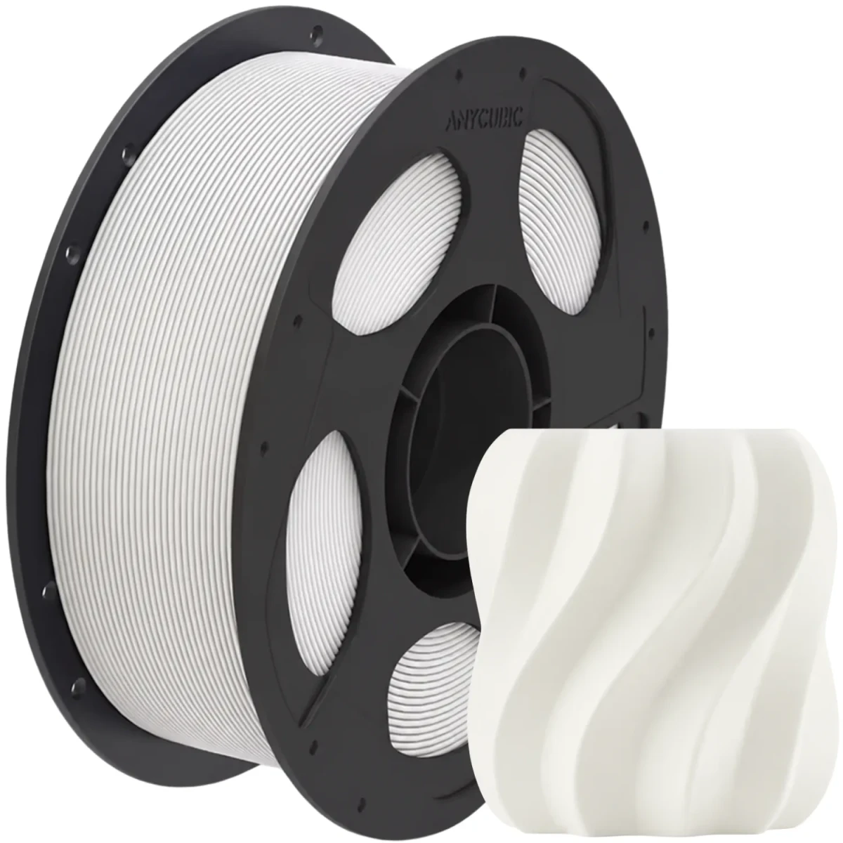 Biały filament PLA Matte 1,75 mm o niskim skurczu i łatwym usuwaniu podpór