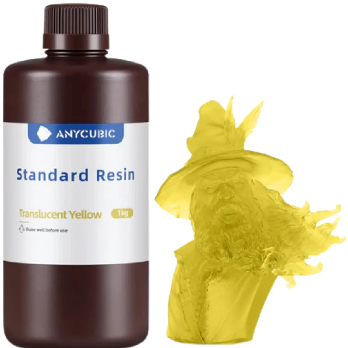 Anycubic Standard Translucent Yellow 1kg - Uniwersalna żywica Anycubic Standard