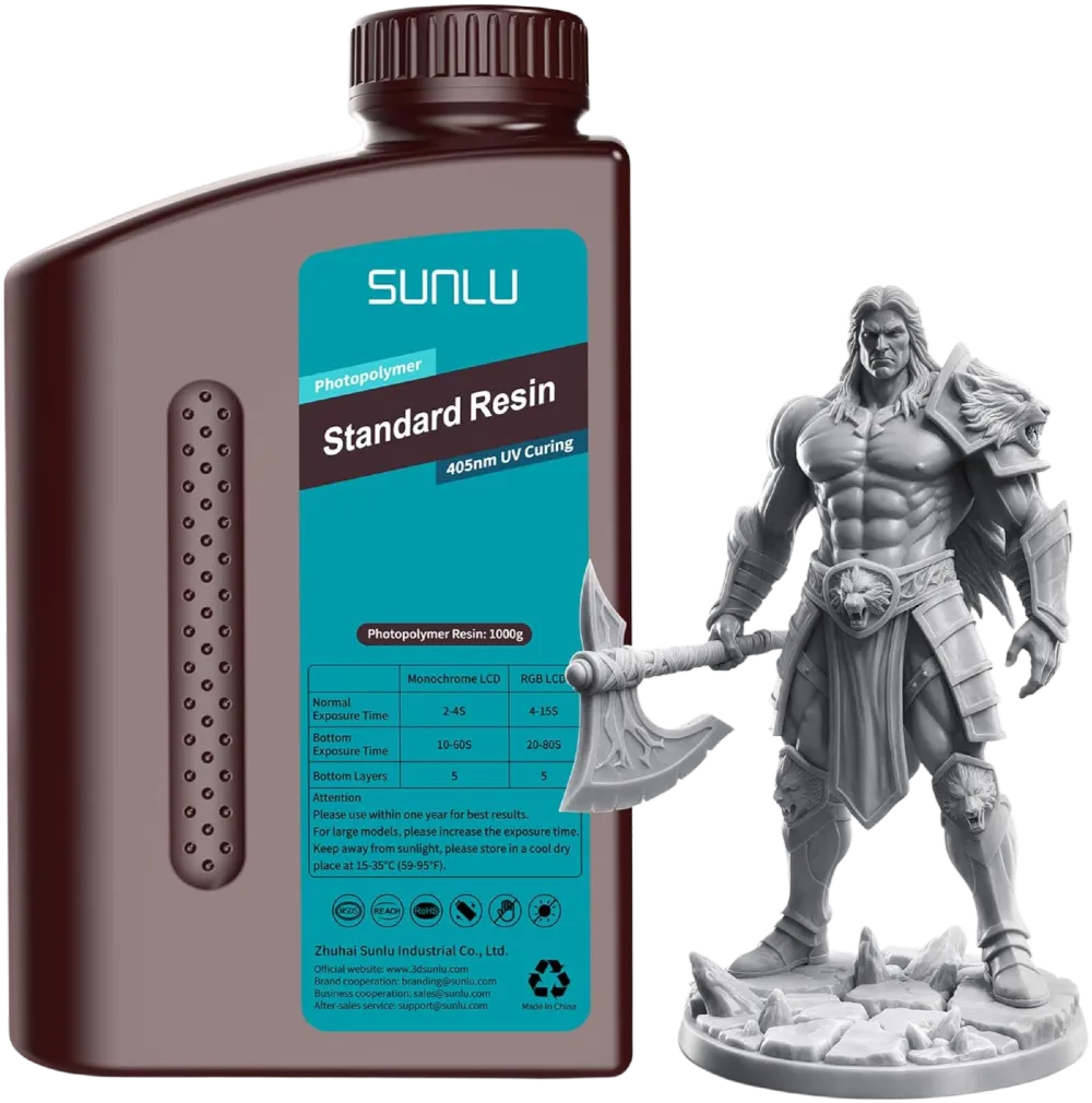 Żywica Sunlu Standard Grey 1kg - wytrzymała, precyzyjna