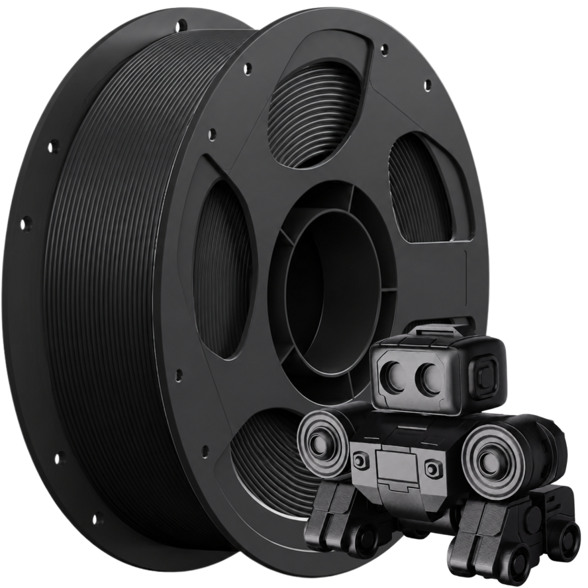 Filament Anycubic PLA High Speed Black 1kg w kolorze czarnym, średnica 1,75 mm, przeznaczony do szybkiego druku 3D FDM z wysoką jakością powierzchni modeli.