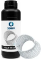 Żywica 3DUV Flex White 0.5kg / 0.5l to biała elastyczna żywica do druku 3D UV/LCD, przeznaczona do tworzenia sprężystych modeli, prototypów, osłon i części użytkowych o właściwościach zbliżonych do gumy.