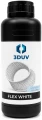 Żywica 3DUV Flex White 0.5kg / 0.5l w kolorze białym, elastyczna żywica do druku 3D UV/LCD przeznaczona do modeli o właściwościach zbliżonych do gumy.