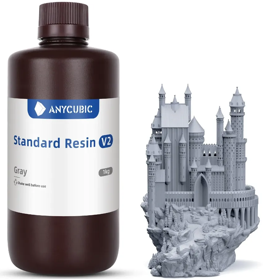 Żywica Anycubic Standard V2 Grey 1kg - Wysoka precyzja i wyraźne detale
