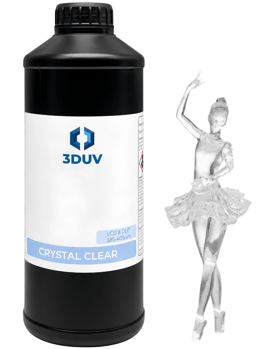 3DUV Crystal Clear 1kg - przezroczysta żywica UV do precyzyjnego druku modeli 3D