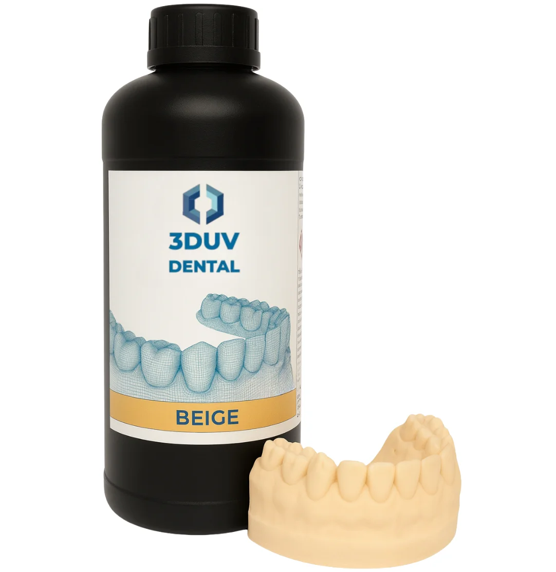 3DUV Dental Beige 1kg - profesjonalna żywica stomatologiczna do drukarki 3D LCD, MSLA i DLP