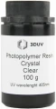 Żywica 3DUV Crystal Clear 0,1 kg - przezroczysta żywica UV do precyzyjnego druku modeli 3D