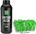 Żywica PowerResins Vintage Green 1 kg do drukarki 3D – jubilerska żywica odlewnicza do precyzyjnych modeli i bezpopiołowego odlewania.