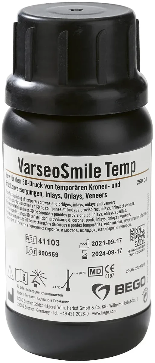 BEGO VarseoSmile Temp BL 250g - Szybka i ekonomiczna produkcja