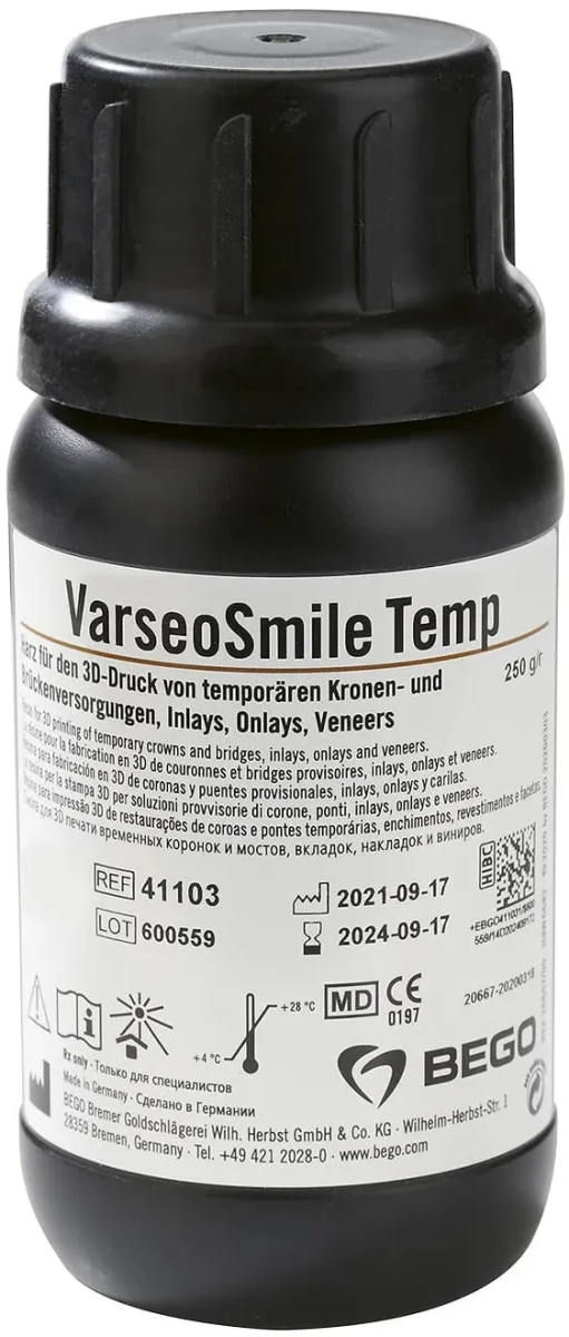 BEGO VarseoSmile Temp A3 250g - Szybka i ekonomiczna produkcja