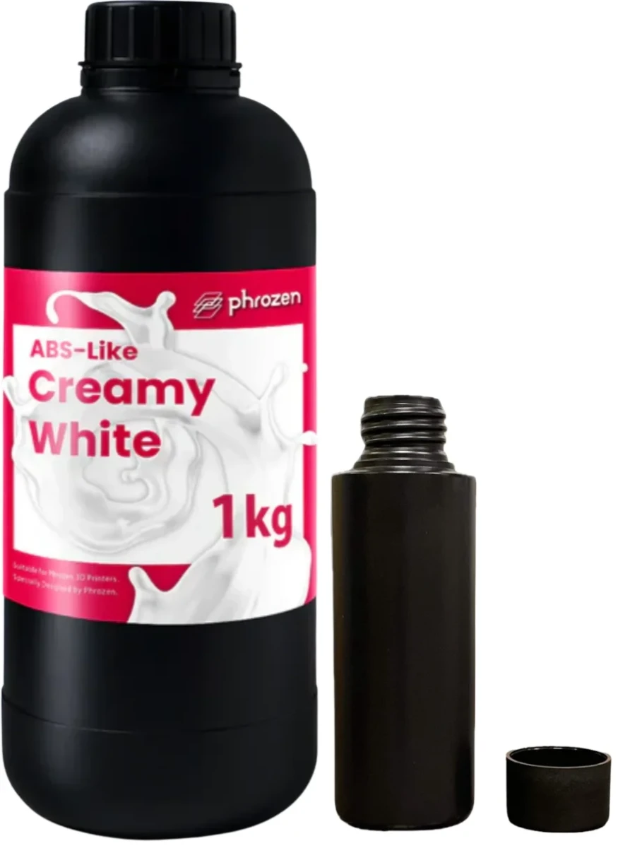 Żywica UV Phrozen ABS-Like Creamy White 100 g do drukarki 3D – biała żywica o niskim skurczu do precyzyjnych modeli, prototypów i elementów technicznych.