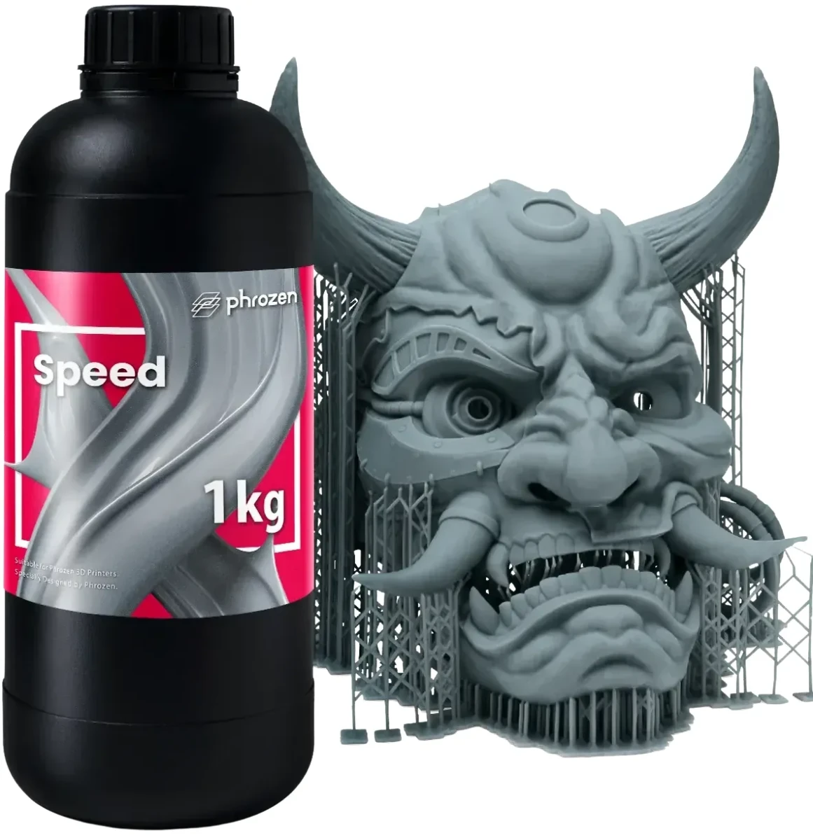 Żywica UV Phrozen Speed Grey 1 kg do drukarki 3D – szybka szara żywica do dużych modeli, rekwizytów, prototypów i szczegółowych wydruków.