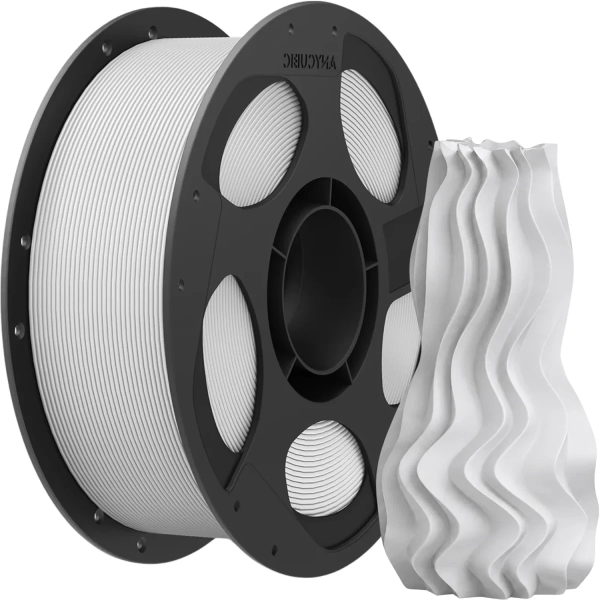 Filament Anycubic PLA Light Grey 1kg - łatwy w drukowaniu materiał o niskim skurczu, idealny do prototypów, makiet i precyzyjnych modeli 3D.