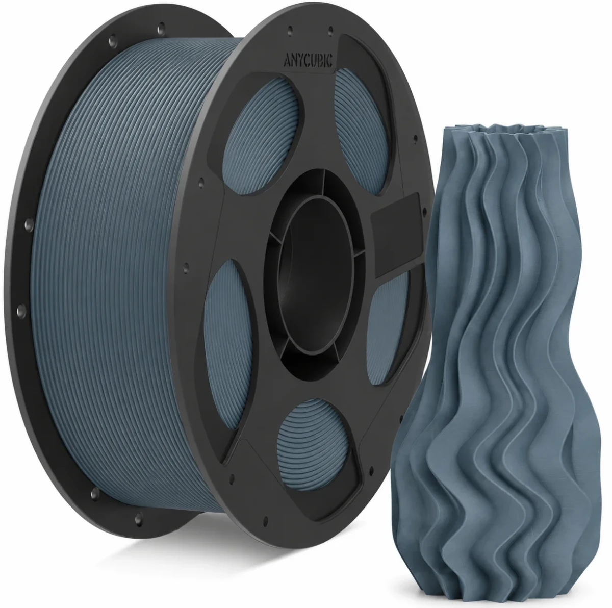 Filament Anycubic PLA Blue Grey 1kg - niebieskoszary filament PLA 1,75 mm do drukarek 3D FDM/FFF, zapewniający stabilne prowadzenie warstw i estetyczne wykończenie.