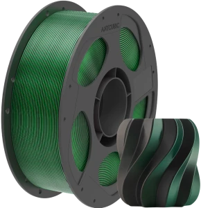 Filament Anycubic PLA Silk Dual-Color Black-Green 1kg