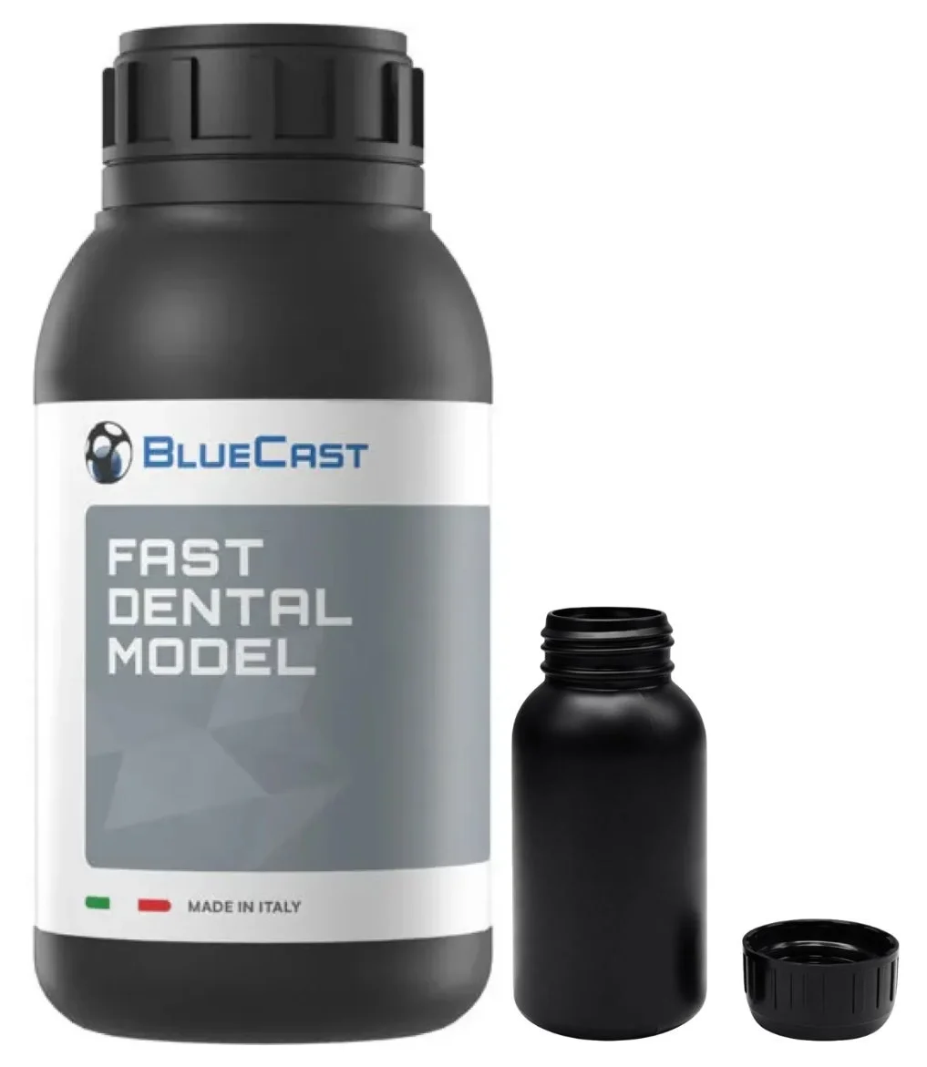 Żywica BlueCast Dental Model 0,1kg – materiał do drukarek LCD/DLP zapewniający wysoką dokładność wymiarową i czytelne odwzorowanie detali.