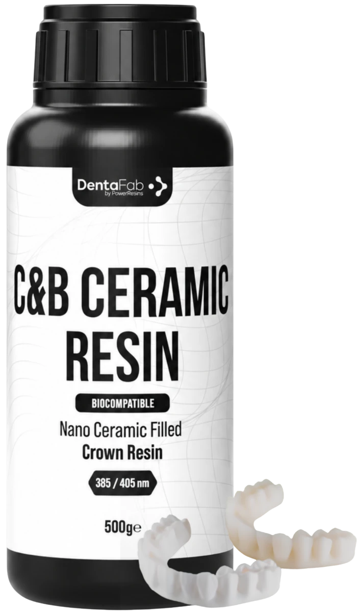 Żywica PowerResins C and B Ceramic A3 0,5 kg - żywica dentystyczna A3 do drukowania tymczasowych koron i mostów
