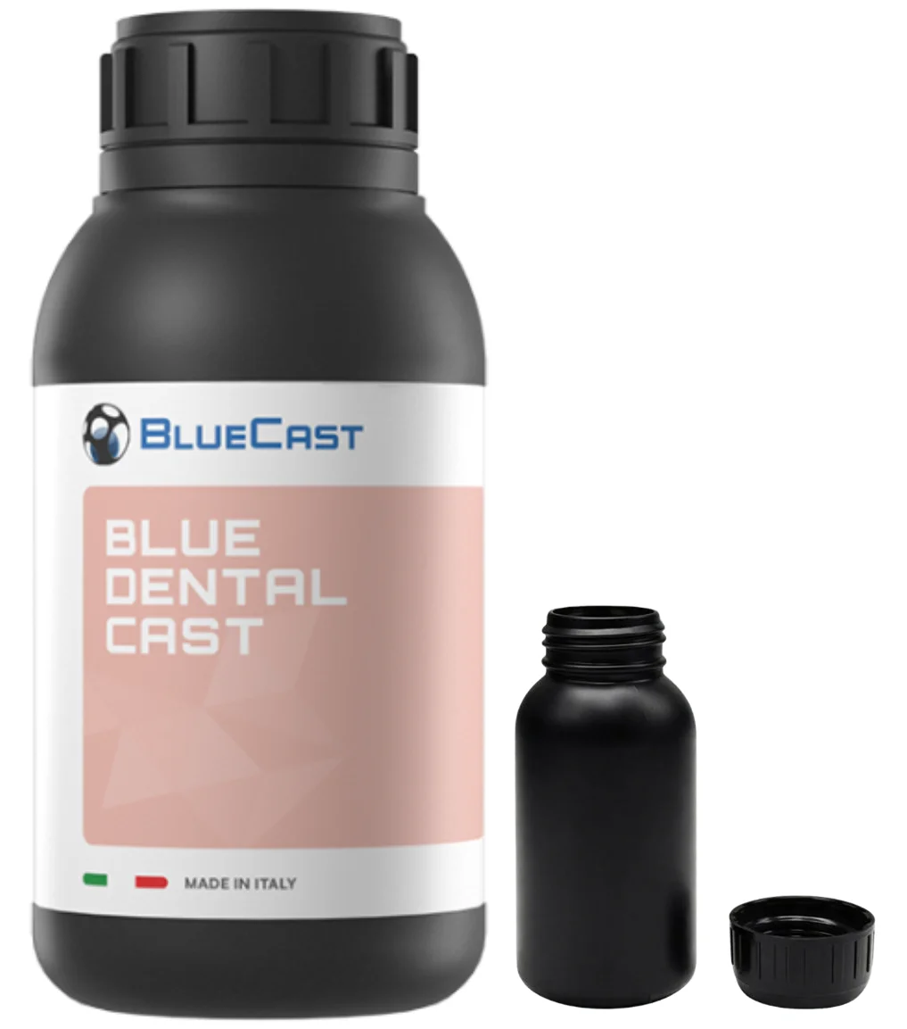 BlueCast Dental Cast 0,1kg – żywica odlewnicza do zastosowań dentystycznych, przeznaczona do wykonywania precyzyjnych modeli do procesu wypalania i odlewania.
