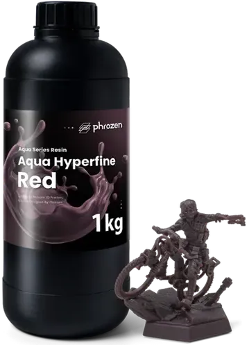 Phrozen Aqua Hyperfine Red 1 kg – czerwona żywica UV do precyzyjnych wydruków 8K, 12K i 14K