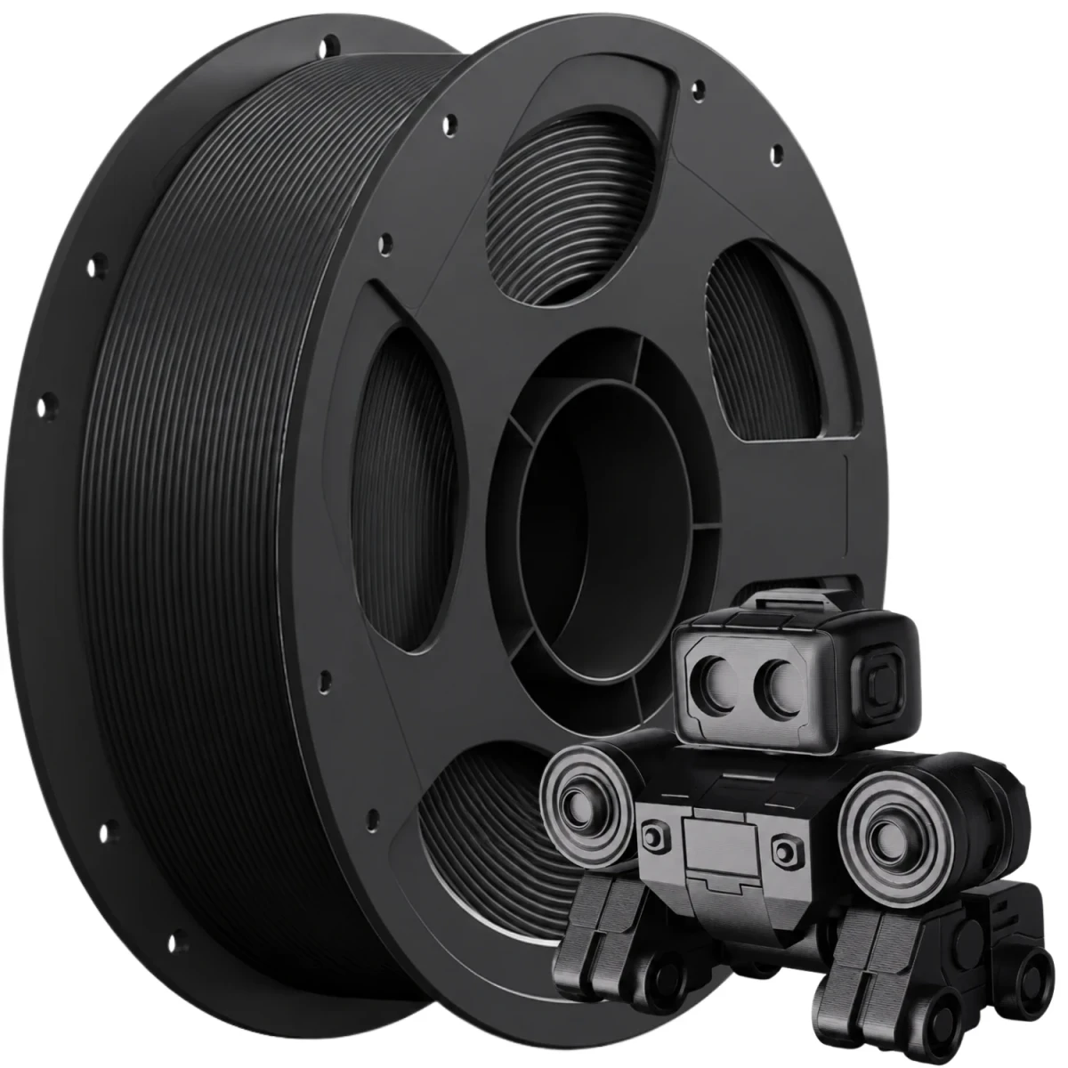 Filament Anycubic PLA High Speed Black 1kg w kolorze czarnym, średnica 1,75 mm, przeznaczony do szybkiego druku 3D FDM z wysoką jakością powierzchni modeli.