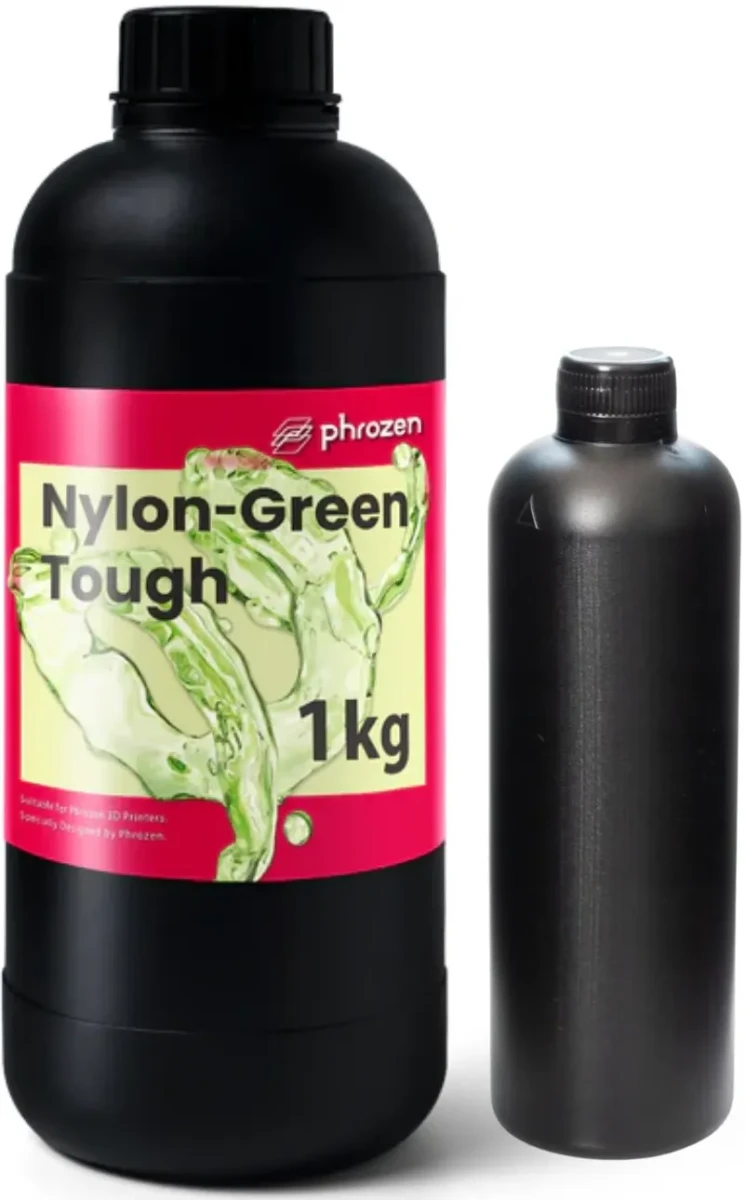 Phrozen Nylon-Green Tough Green Translucent 0,5 kg – zielona półprzezroczysta żywica typu Nylon Like do wytrzymałych wydruków