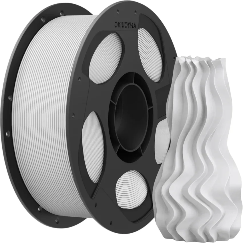 Filament Anycubic PLA Light Grey 1kg - jasnoszary filament PLA 1,75 mm do drukarek 3D FDM/FFF, zapewniający stabilny druk i estetyczne wykończenie.