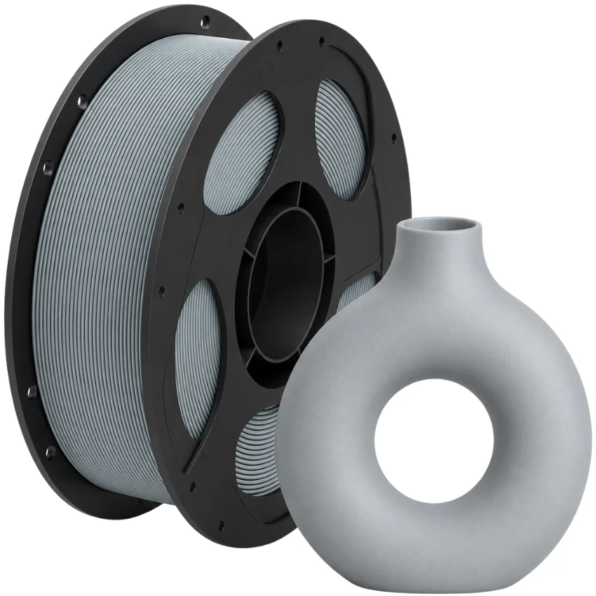 Matowy filament PLA Anycubic Grey o profesjonalnym wykończeniu i ograniczonej widoczności warstw