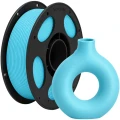 Zbliżenie filamentu Anycubic PLA Matte Sky Blue – wysokiej jakości matowy filament 3D o delikatnym niebieskim odcieniu i precyzyjnej średnicy 1.75 mm zapewniającej płynny druk