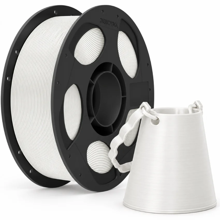 Filament Anycubic PLA Silk White 1kg z jedwabistym połyskiem