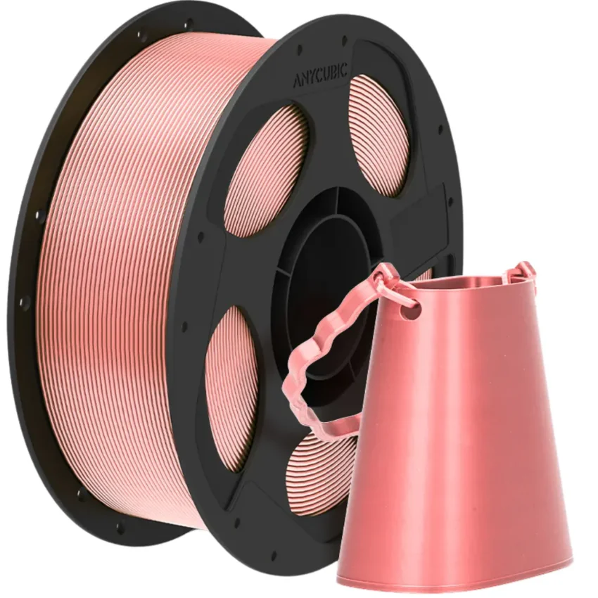 Filament PLA Silk Anycubic Pink z gładkim błyszczącym wykończeniem