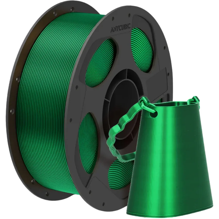 Anycubic PLA Silk Christmas Green do dekoracyjnych wydruków 3D