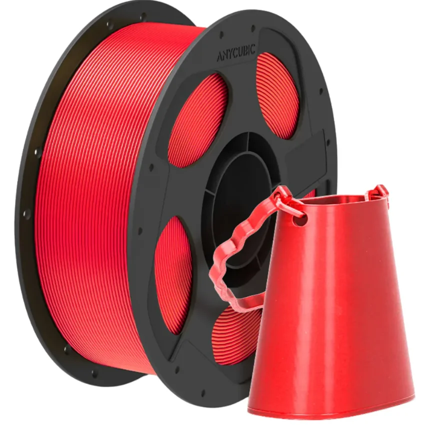 Filament Anycubic PLA Silk Christmas Red Czerwony 1kg do drukarki 3D z jedwabistym połyskiem
