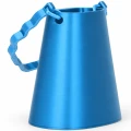 Filament PLA Silk Blue z efektem silk i ograniczoną widocznością warstw podczas druku 3D