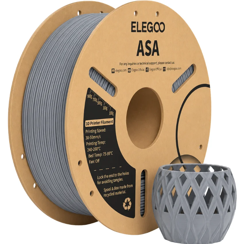 Filament Elegoo ASA Grey 1kg - Stabilność termiczna i trwałość